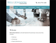 Tablet Screenshot of bellandjohnson.com.au